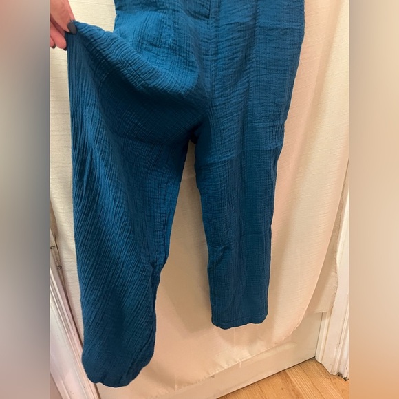 Carve design sleeveless romper blueish size medium fun bohemian eco friendly - Picture 7 of 9